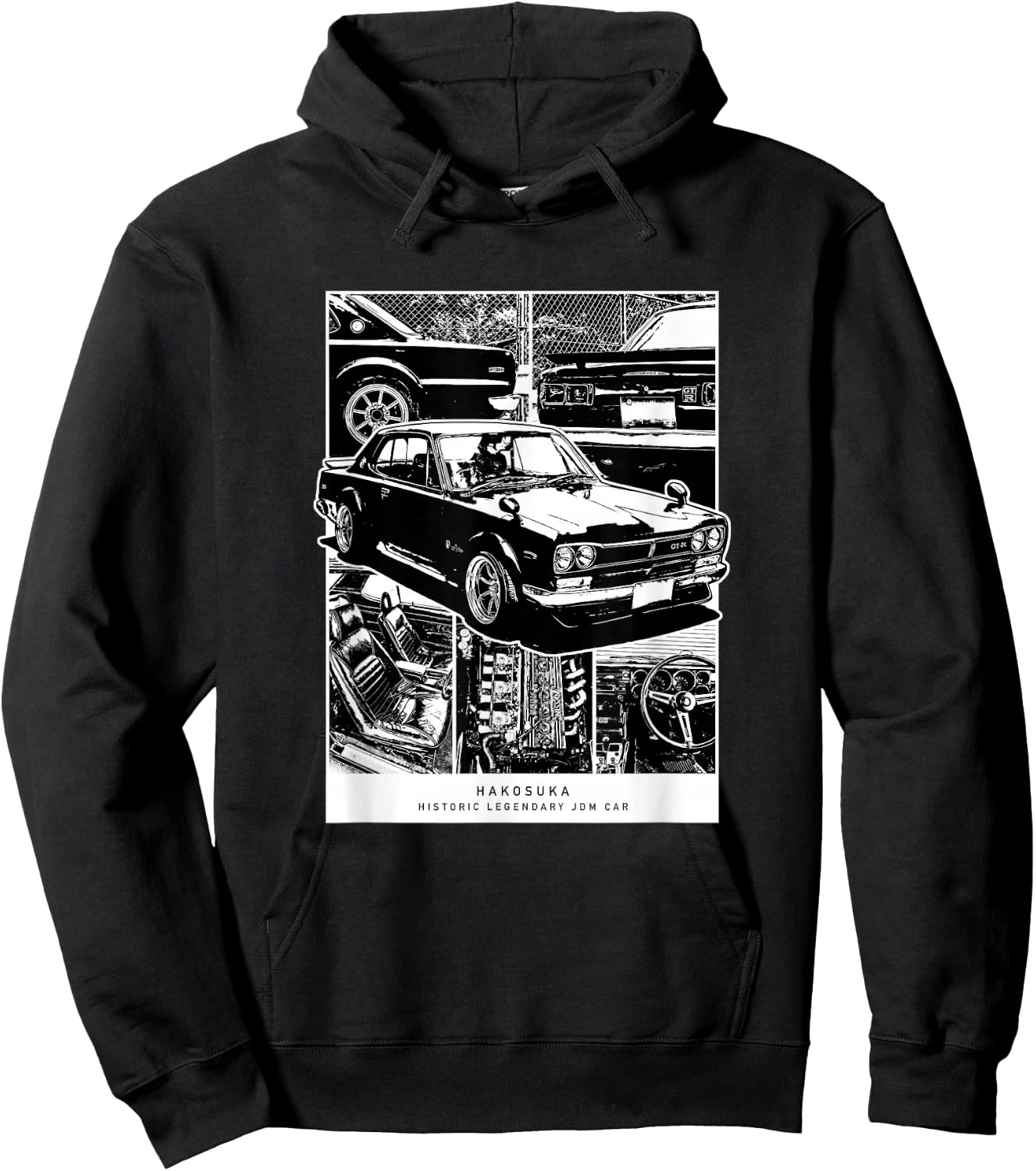 Legendary JDM Car Hakosuka Skyline GT KPGC10 Hoodie - Hoodie | Black
