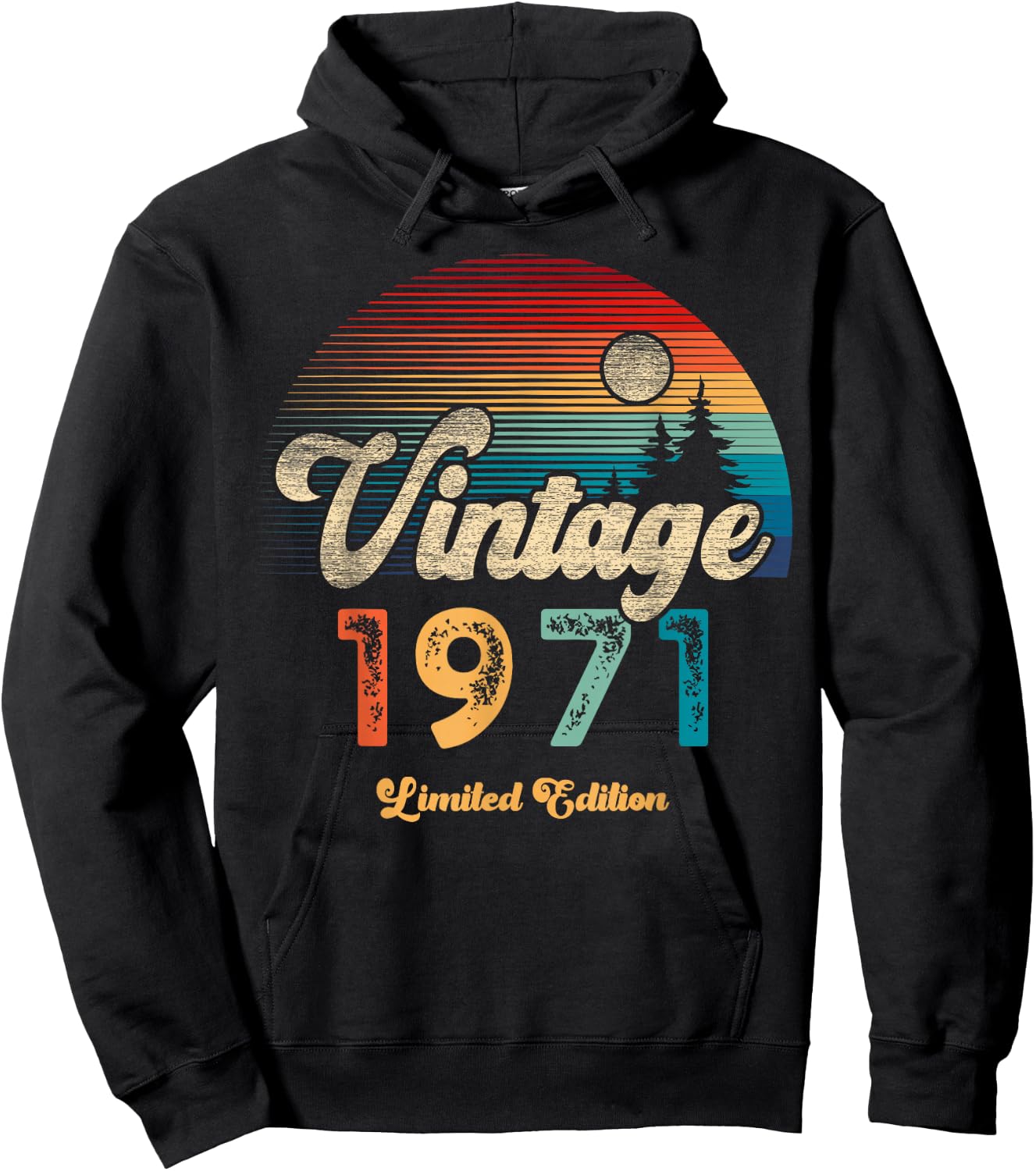 Vintage 1971 Limited Edition Sunset 54th Anniversary Hoodie - Hoodie | Black