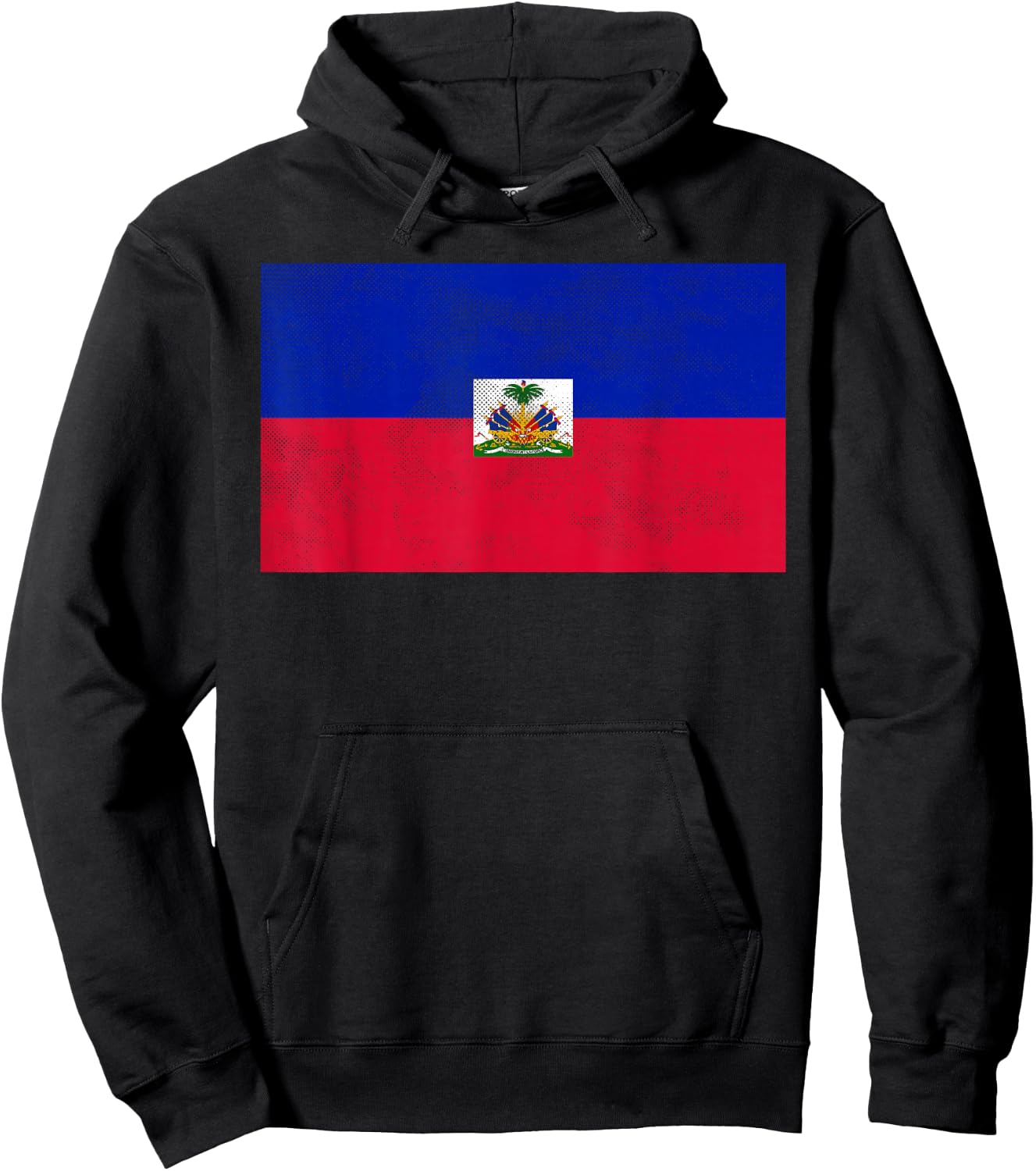 Vintage Haitian Flag Women Kids Boys Girls Hoodie - Hoodie | Black