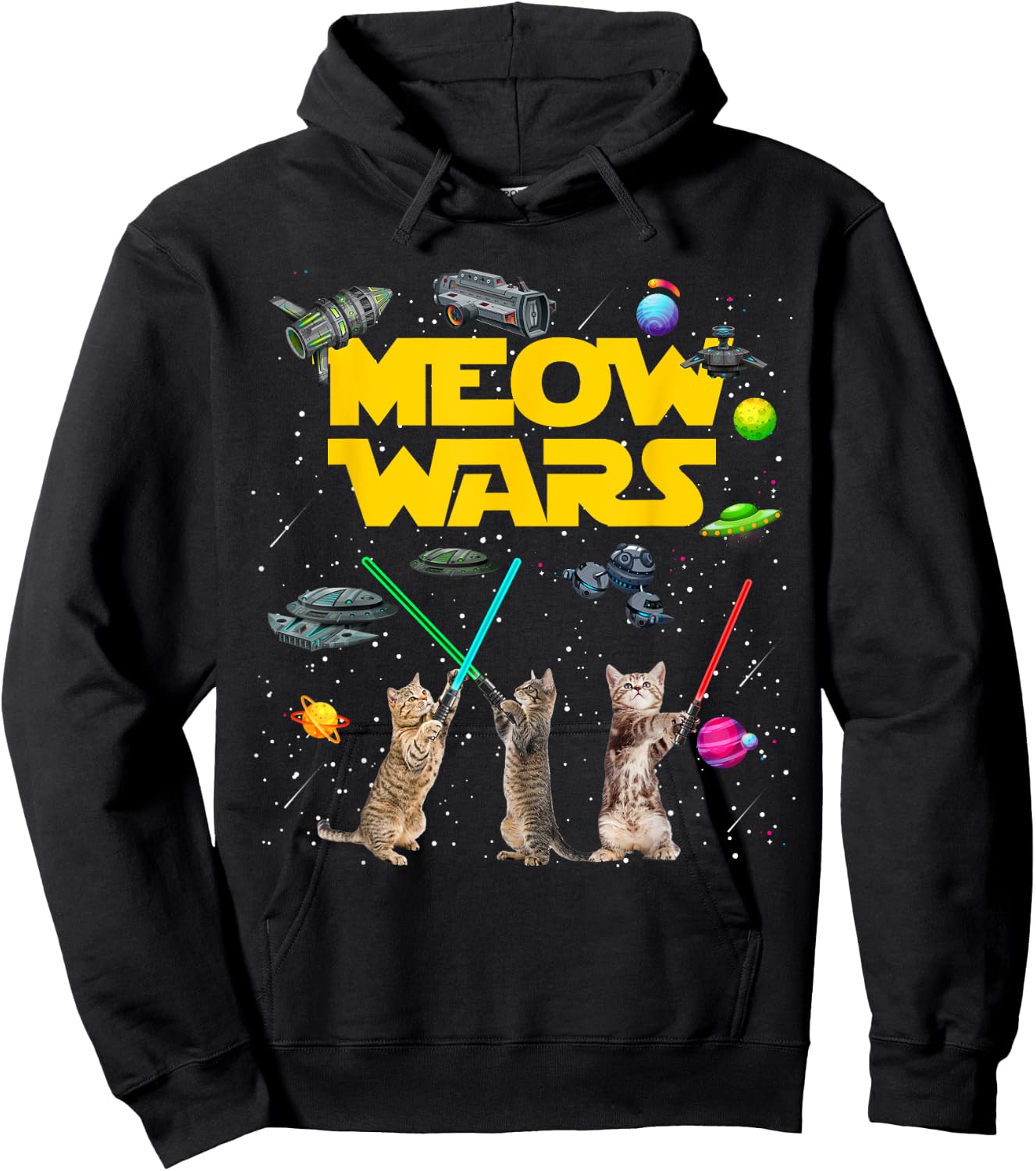 Bahaa's -Adults, Kids Modern Graphic Cartoon , Black, Small, Short Sleeve Hoodie - Hoodie | Black