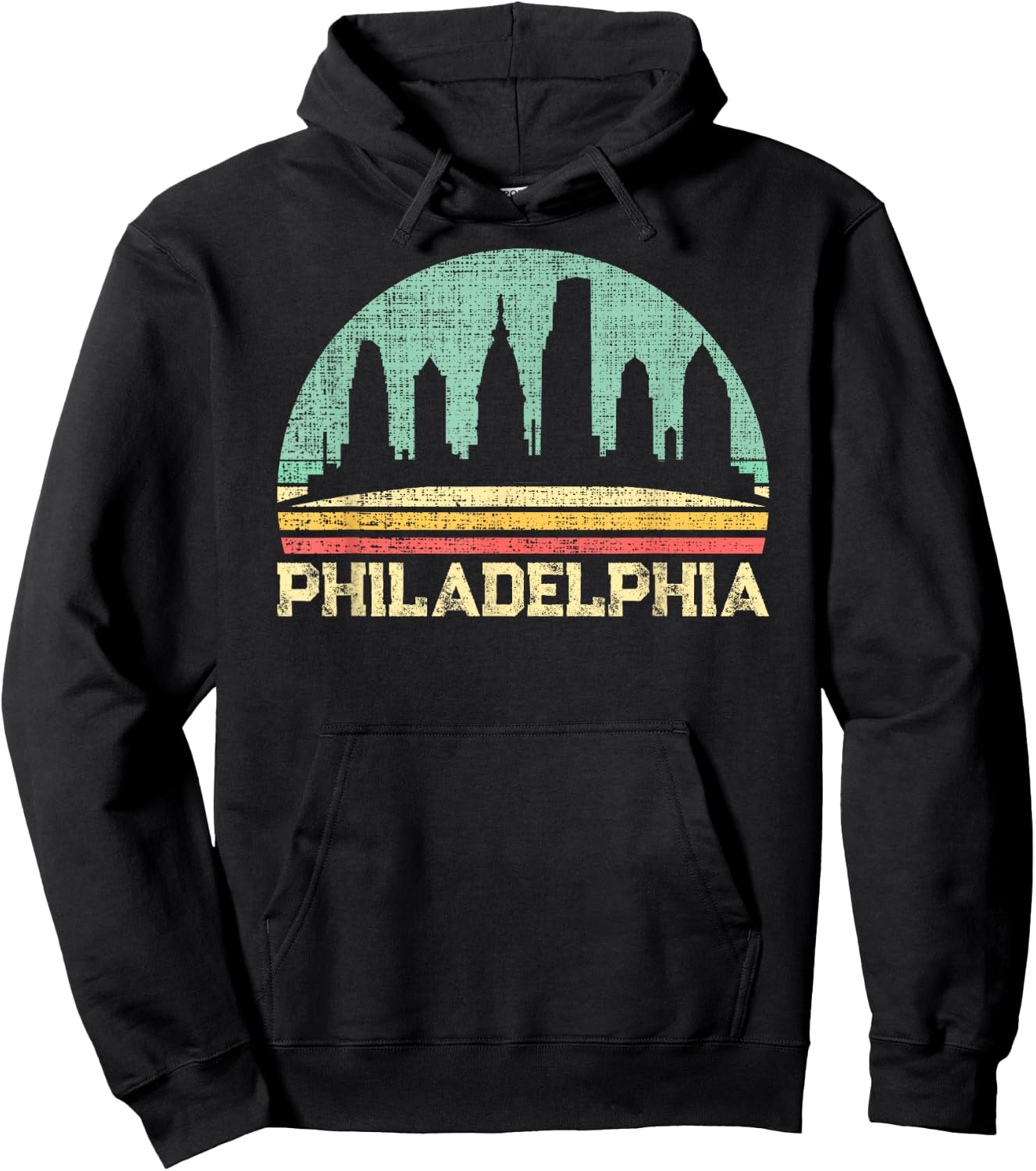 Classic Retro Vintage Philadelphia City Pennsylvania Hoodie - Hoodie | Black