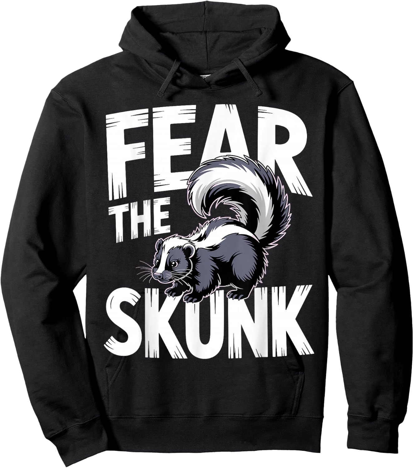 Cute Skunk Design Women Kids Animal Skunk Lovers Hoodie - Hoodie | Black