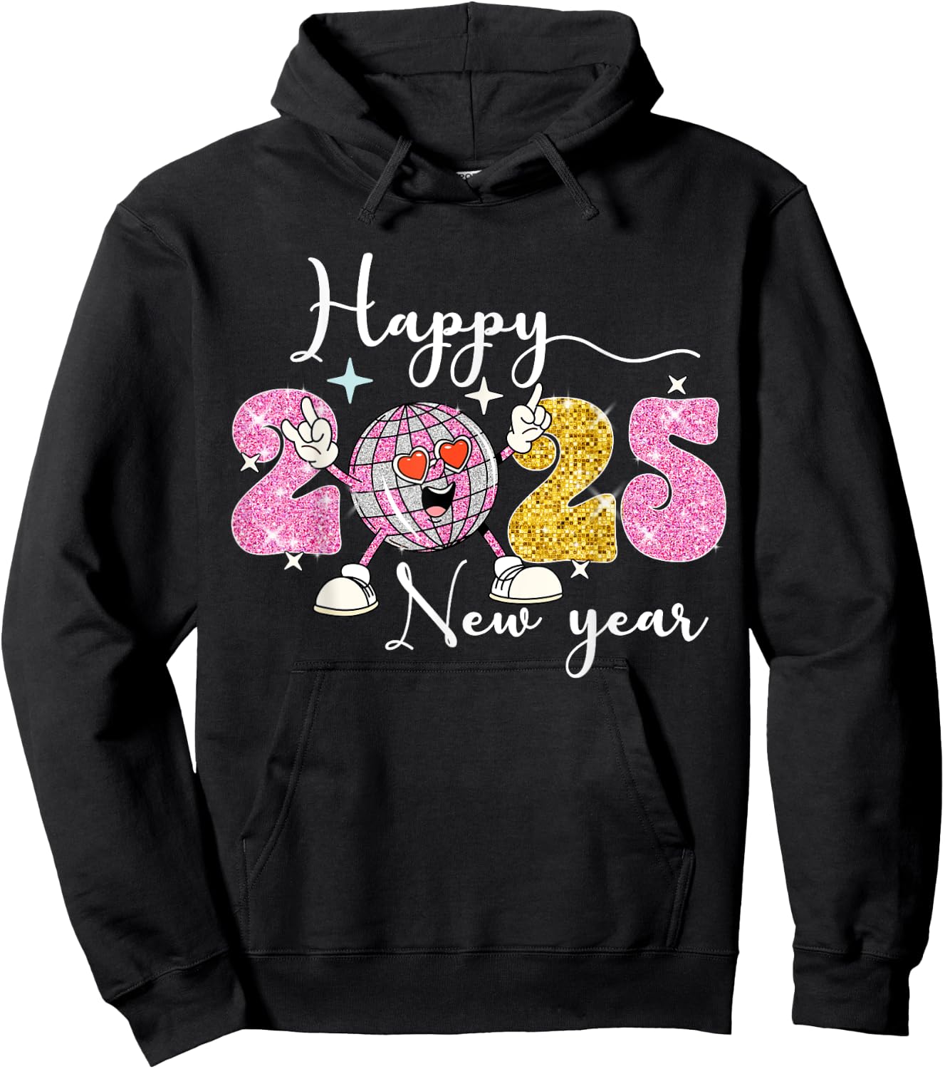 Happy new Year 2025 Party Family Matching Hoodie - Hoodie | Black