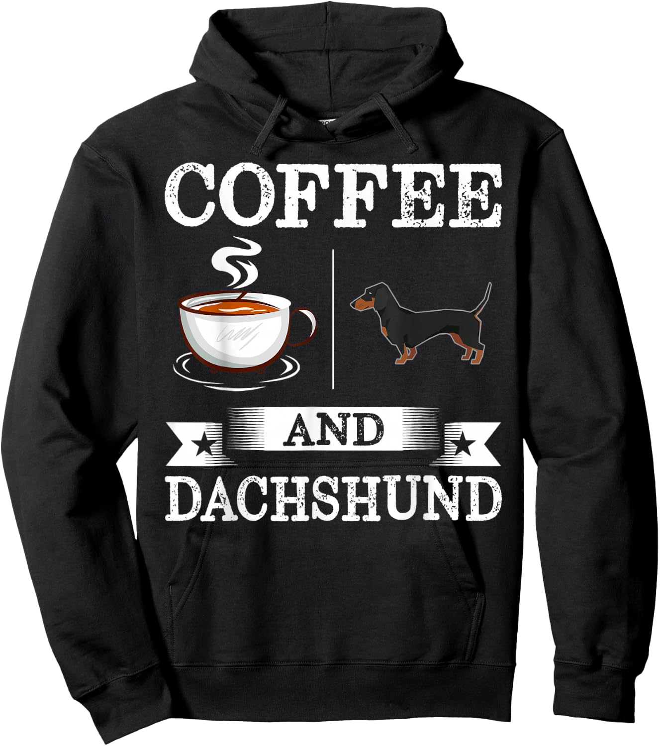 Dachshund Shirt Coffee And Dachshund Cute Dog Gift Hoodie - Hoodie | Black