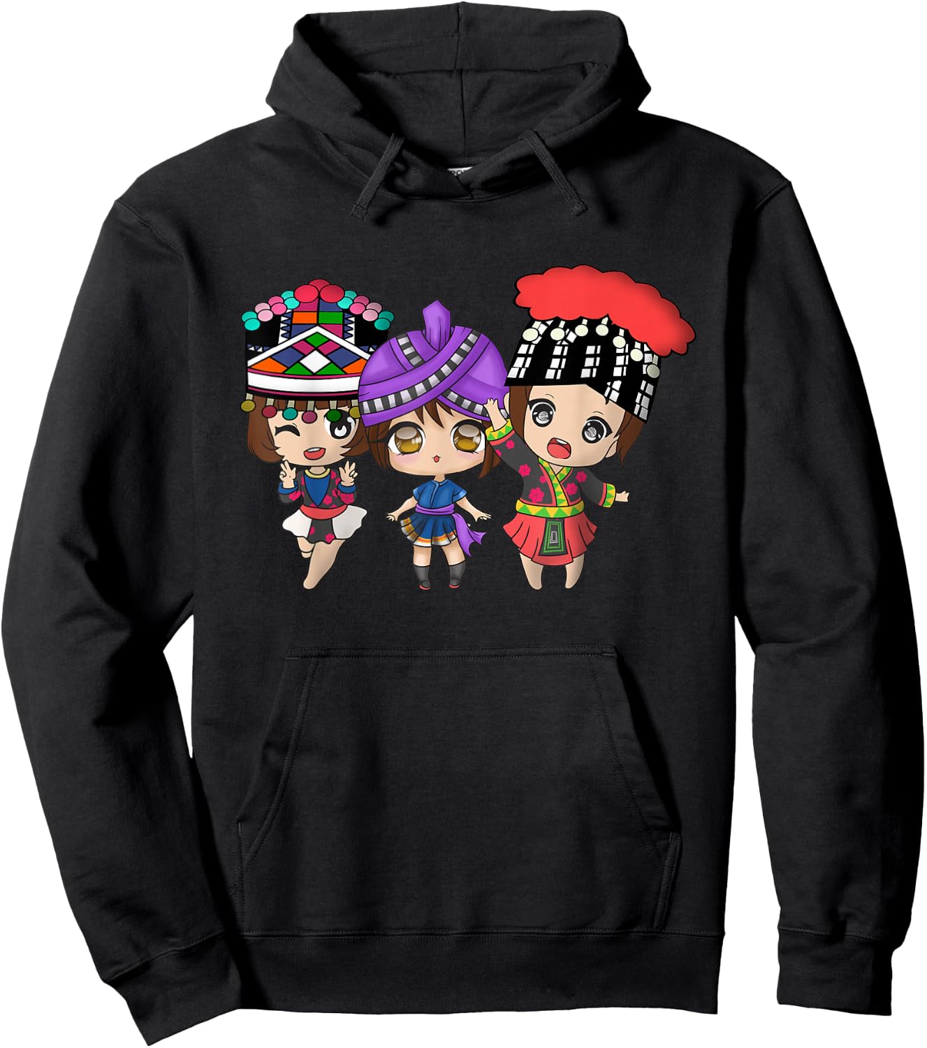 Hmong Girl Miao Woman Proud Hmoob Sisters Hoodie - Hoodie | Black