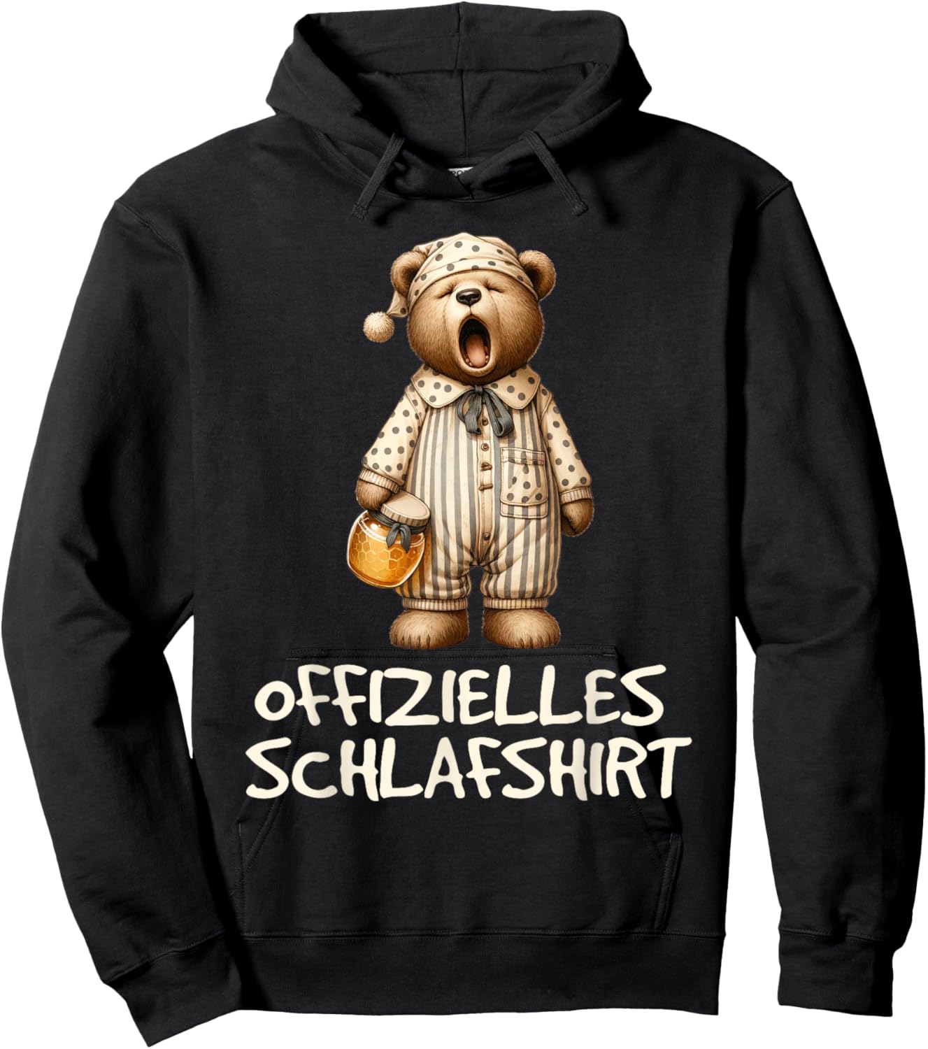 Official Sleep Shirt Bear , black Hoodie - Hoodie | Black
