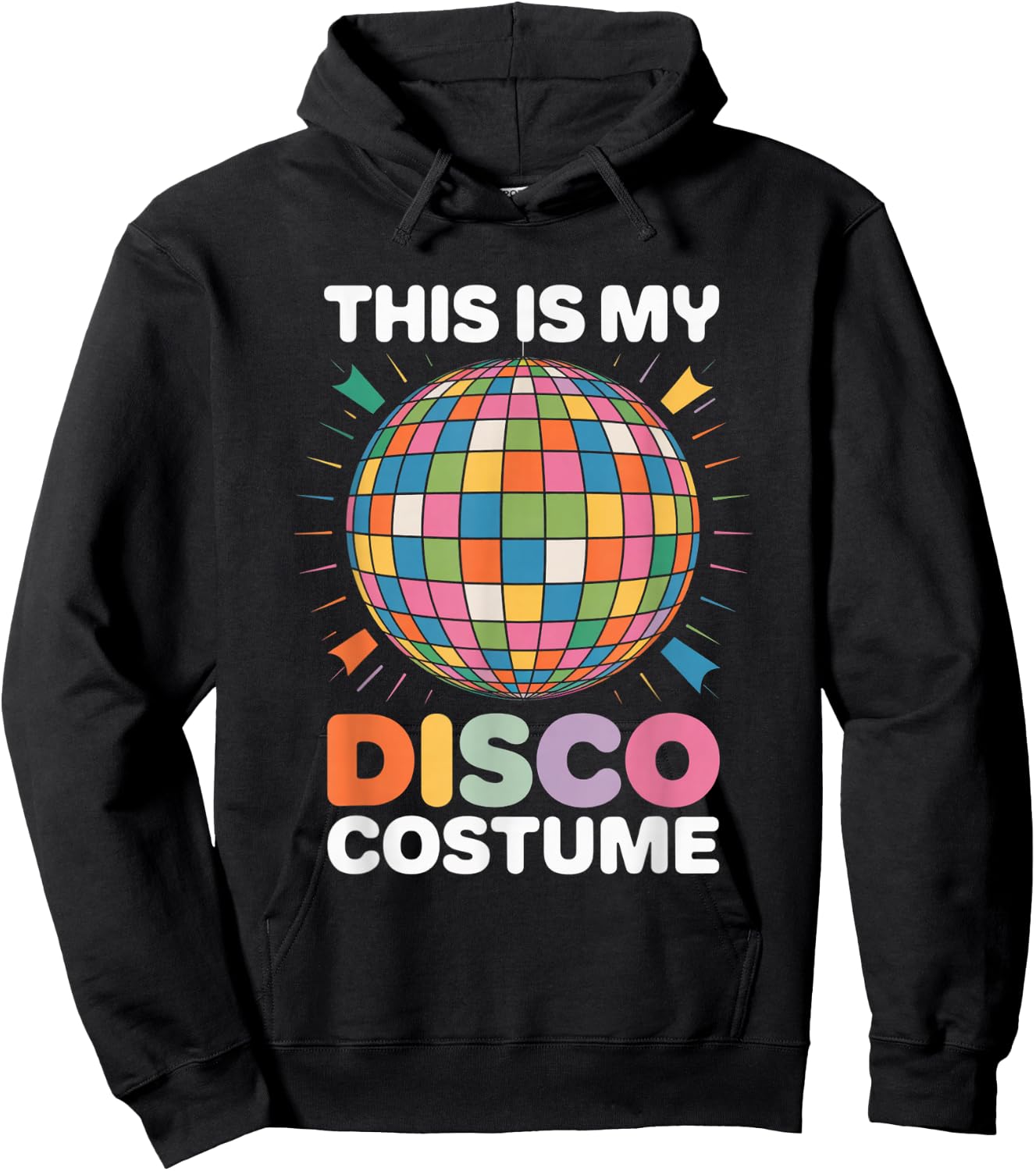 This Is My Disco Costume Recto 1970s Funky design Hoodie - Hoodie | Black