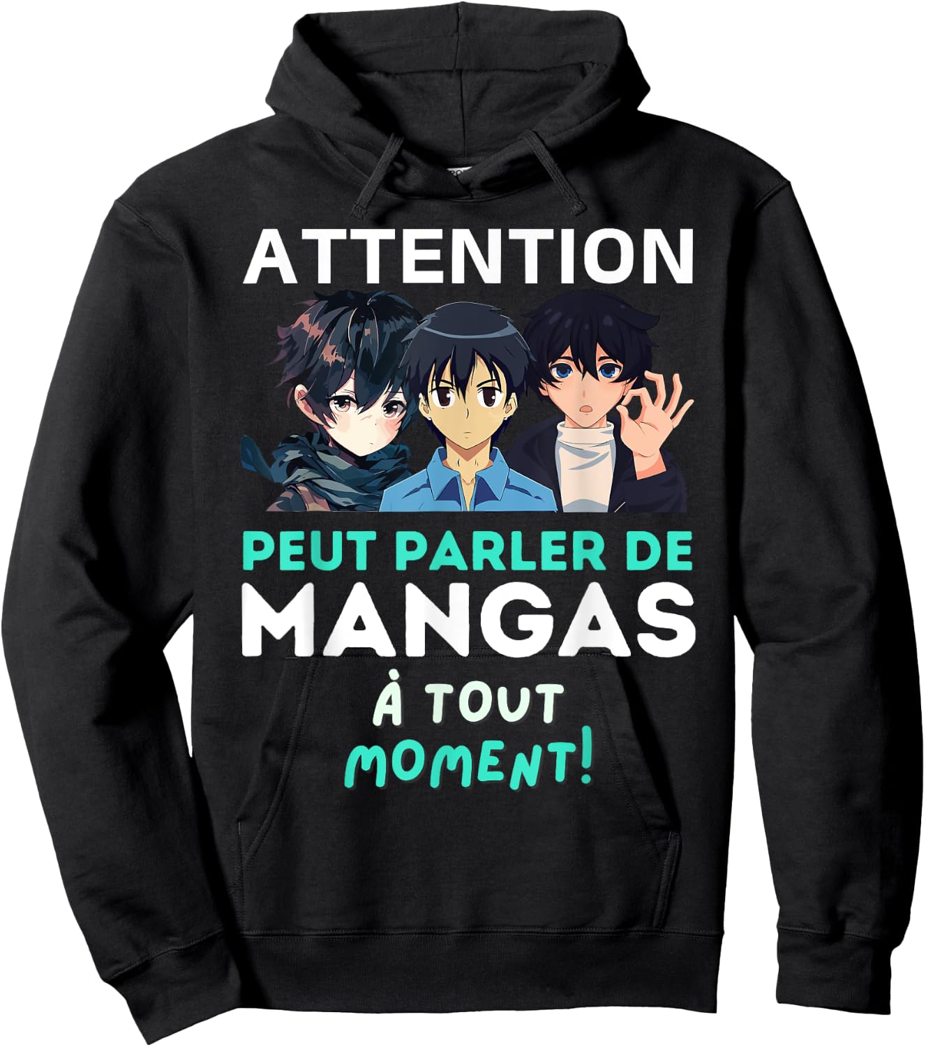 Can Talk Manga - Humor Funny Manga , Black, S Hoodie - Hoodie | Black