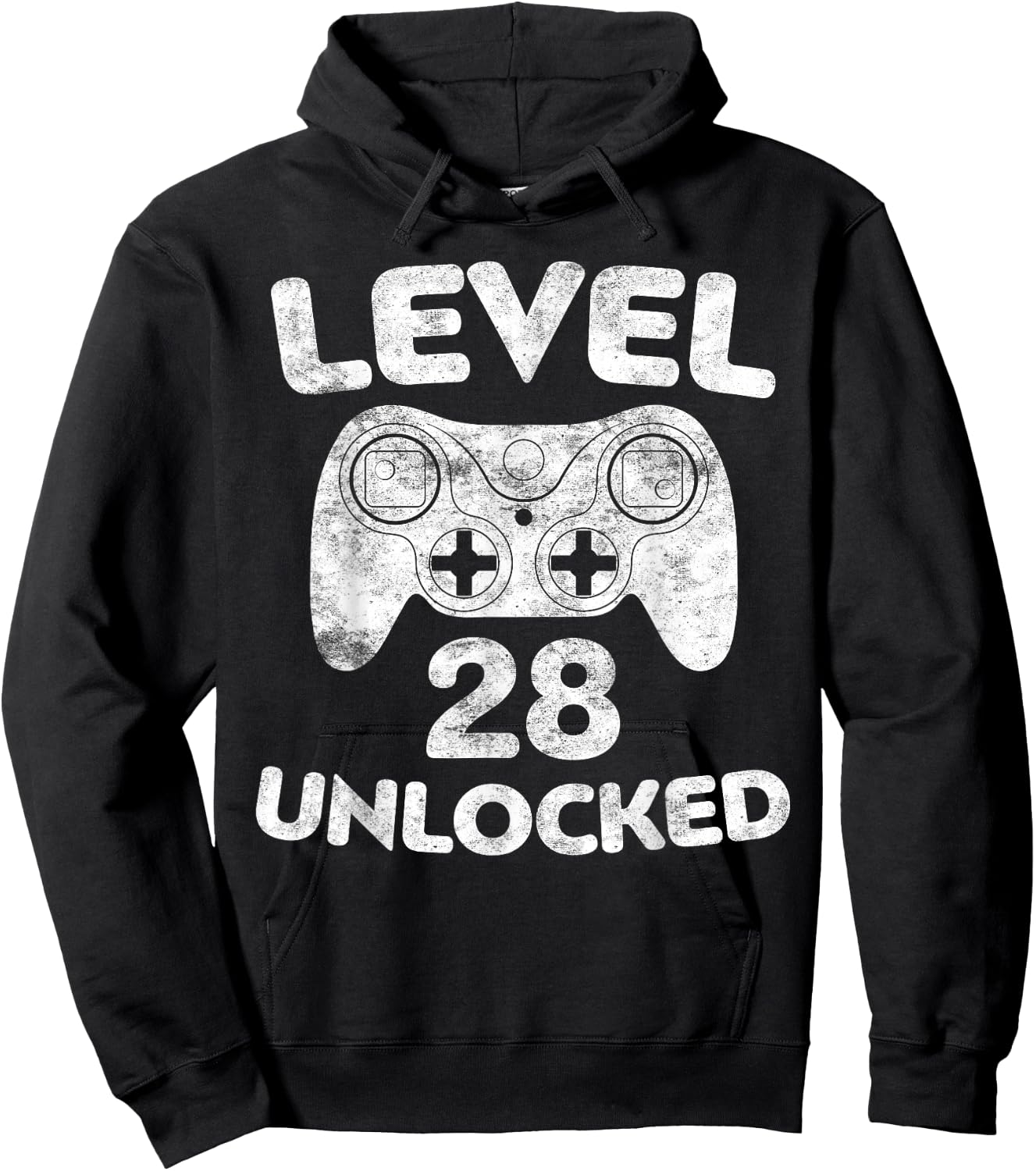 Level 28 Unlocked 28th Video Gamer Birthday Gift Hoodie - Hoodie | Black