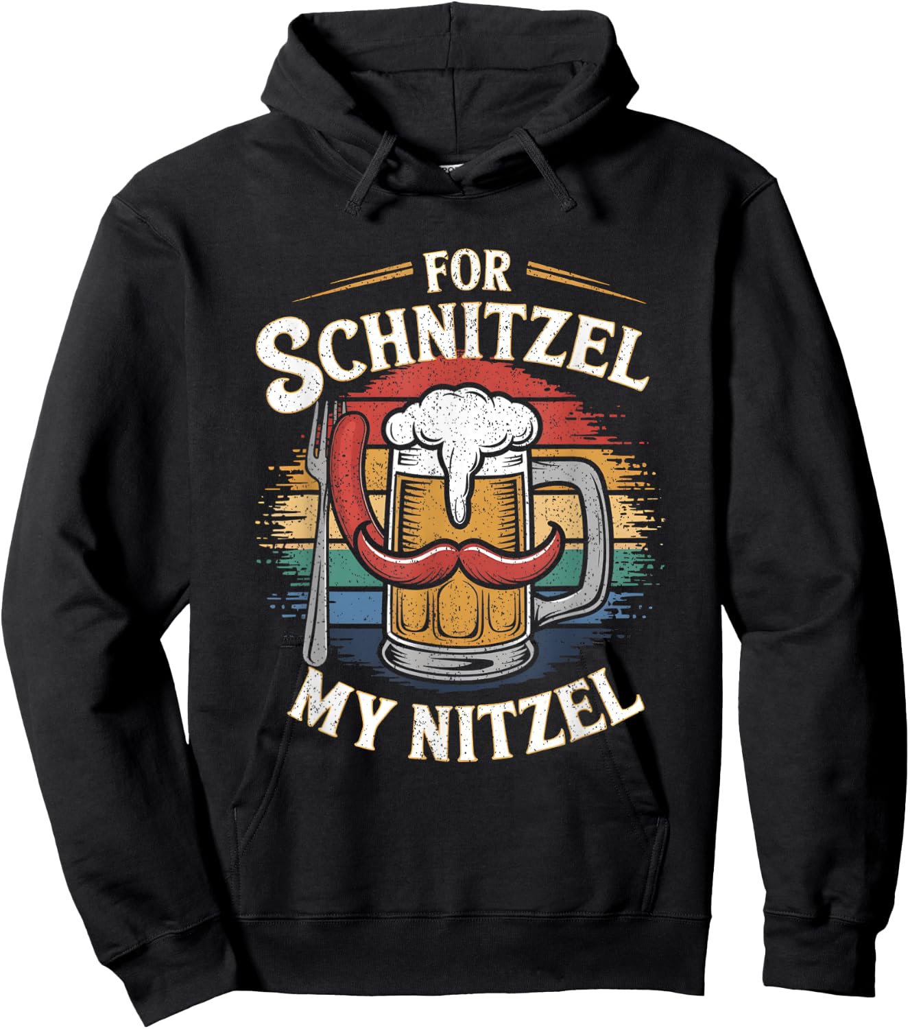 For Schnitzel My Nitzel Oktoberfest Shirt Funny Hoodie - Hoodie | Black