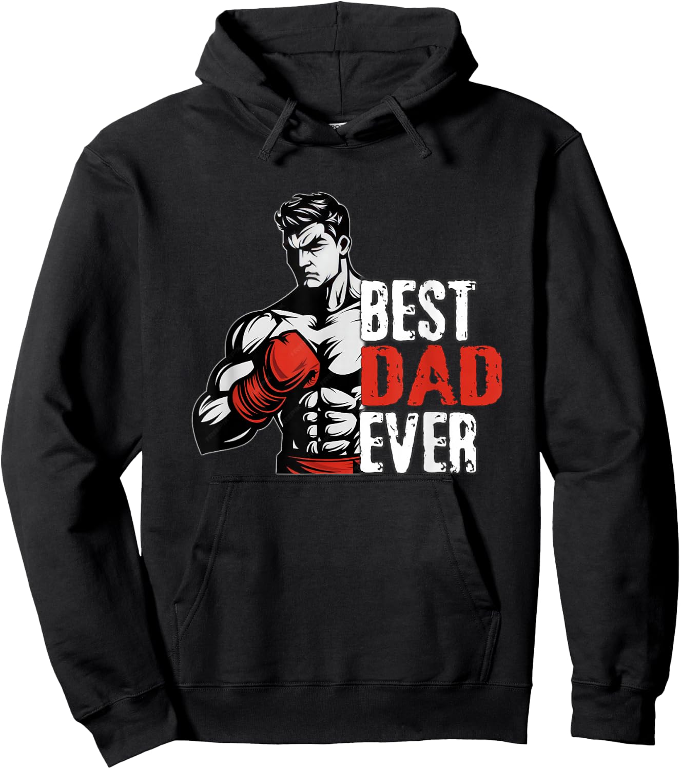 Boxing shirt for father, boxing costume for father birthday Hoodie - Hoodie | Black