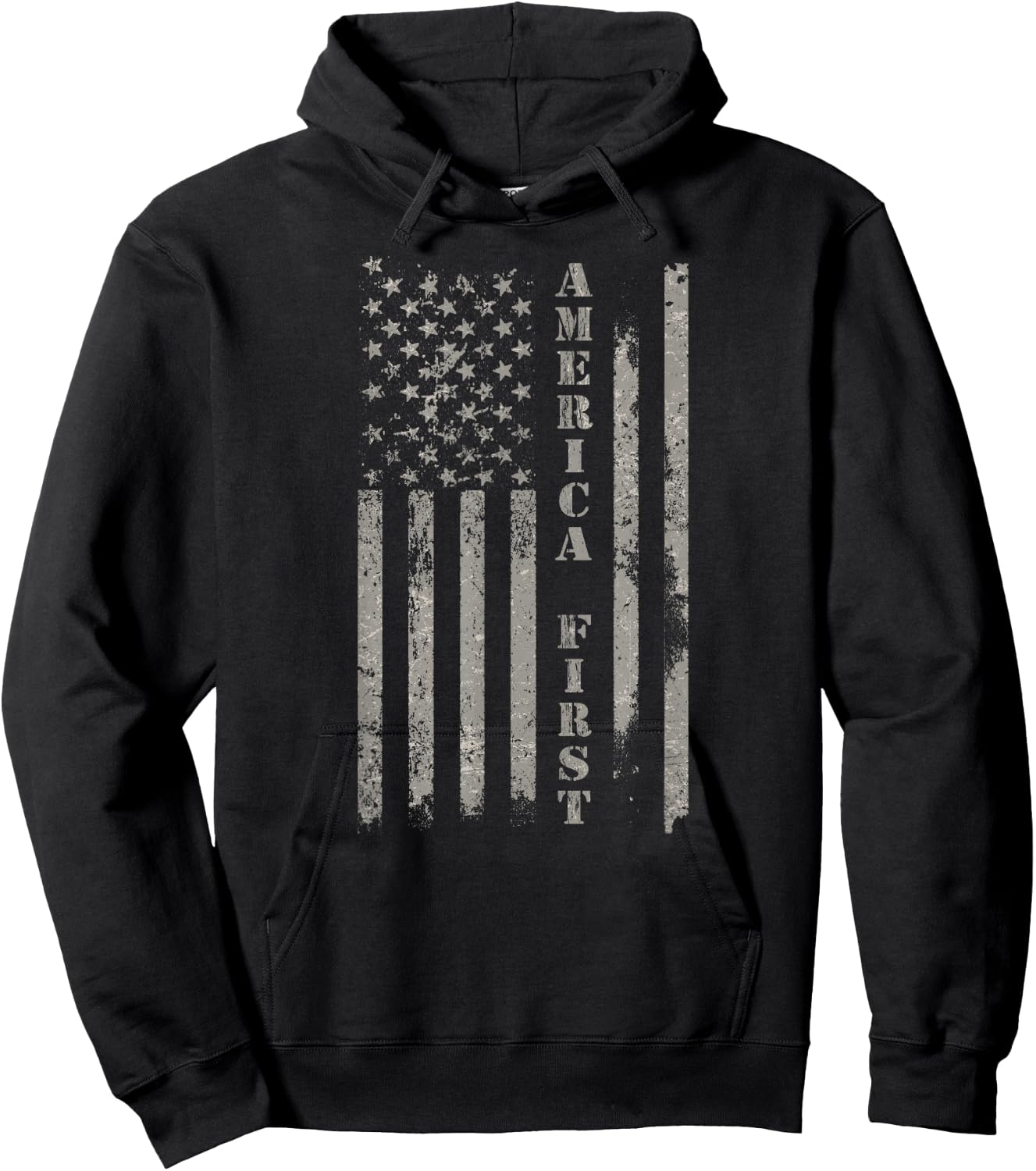 America First Flag Hoodie - Hoodie | Black