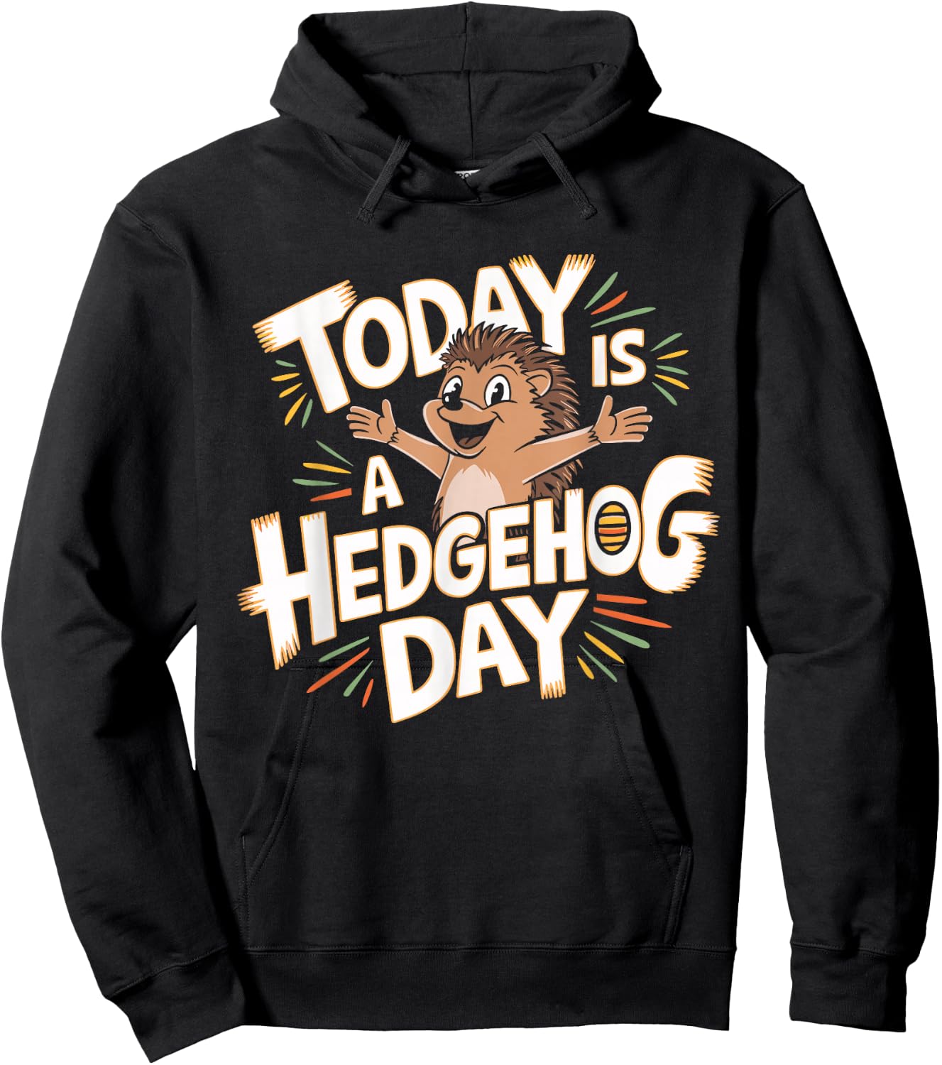 Today is a Hedgehog Day Design Hedgehog Lover Stuff Hedgehog Hoodie - Hoodie | Black