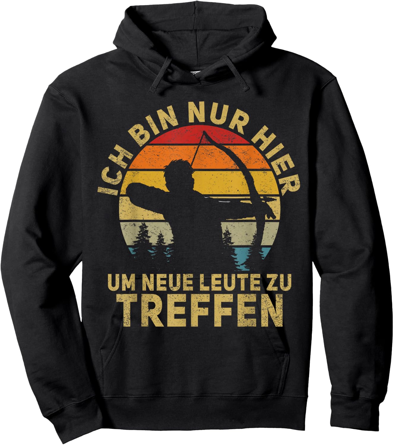 Retro Archery , black Hoodie - Hoodie | Black