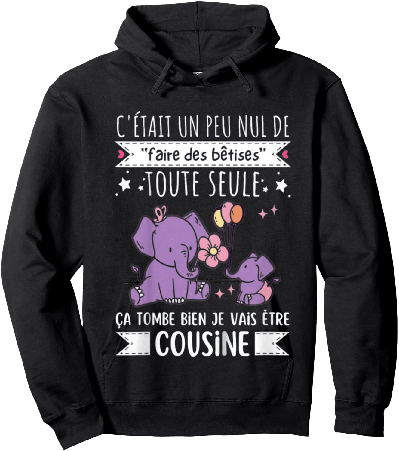 Future Cousine 2027 Gift Nouvelle Naissance Futur Cousine Hoodie - Hoodie | Black