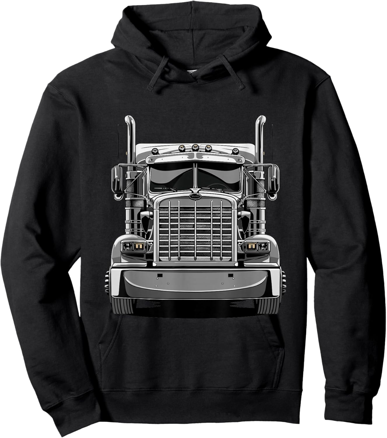 Semi Truck Driver Hoodie - Hoodie | Black