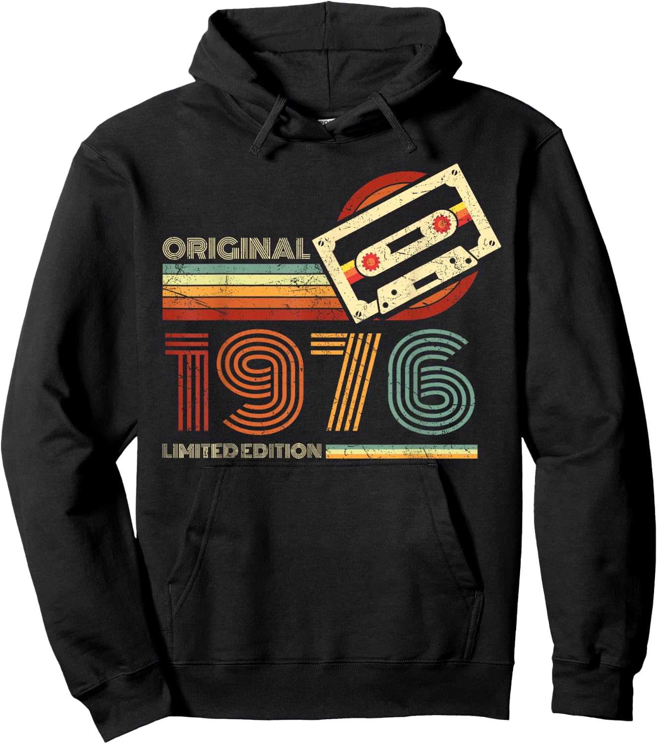 Vintage 1976 Retro Birthday Shirt 50th Birthday Hoodie - Hoodie | Black