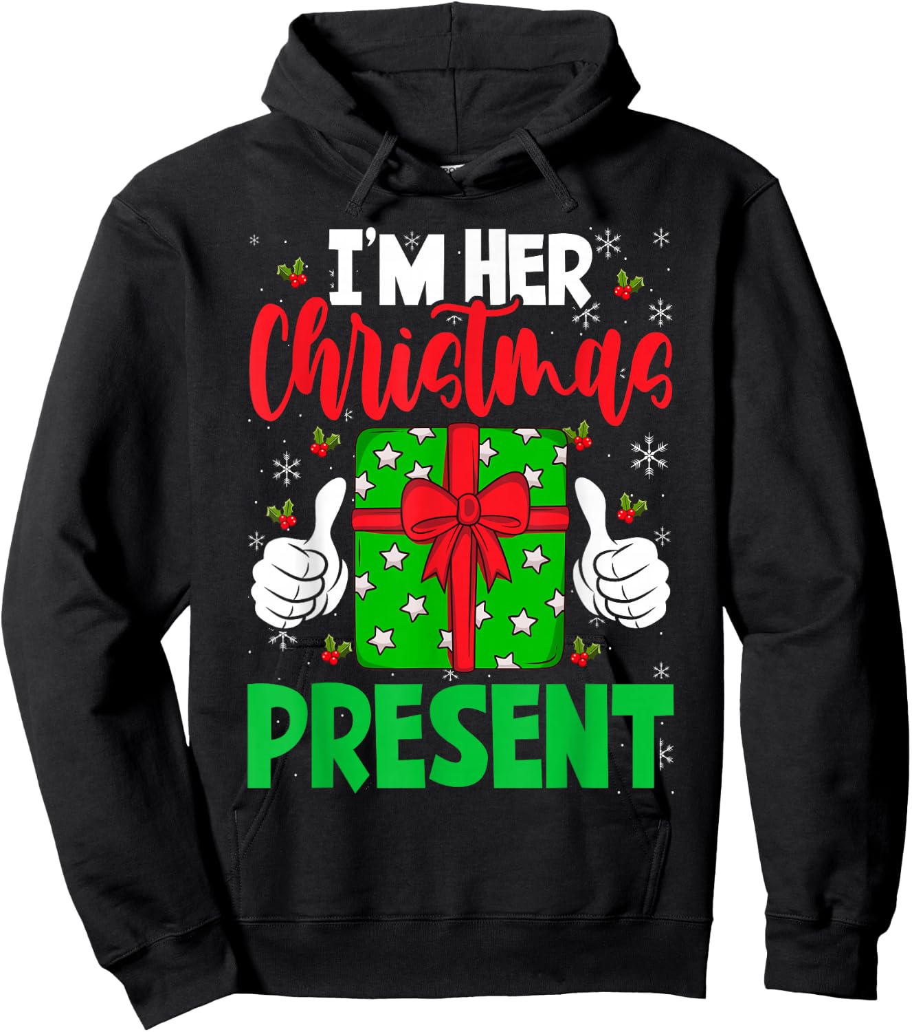 Funny Matching Couples Christmas His And Hers Hoodie - Hoodie | Black
