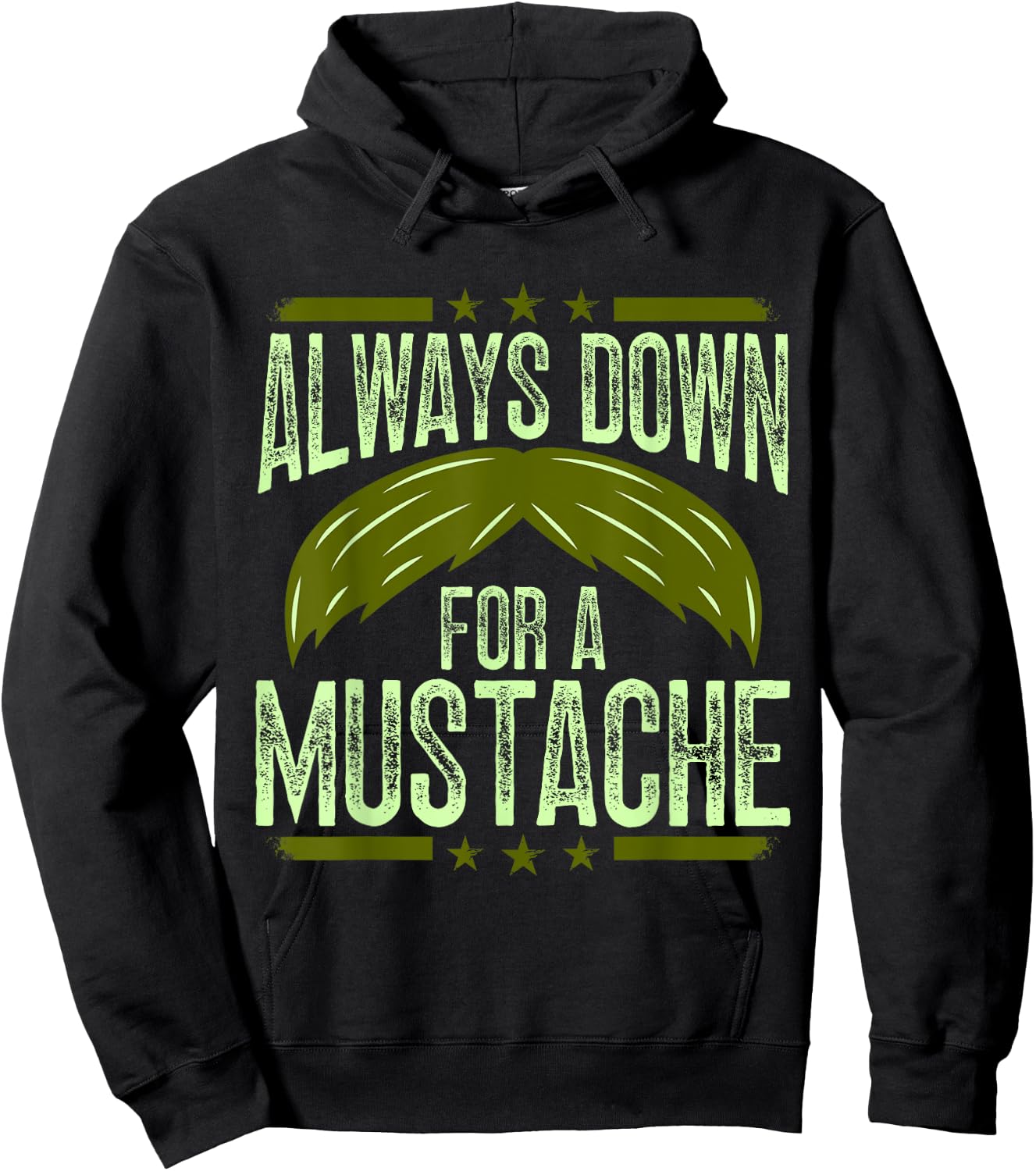 Mustache Stache Hoodie - Hoodie | Black