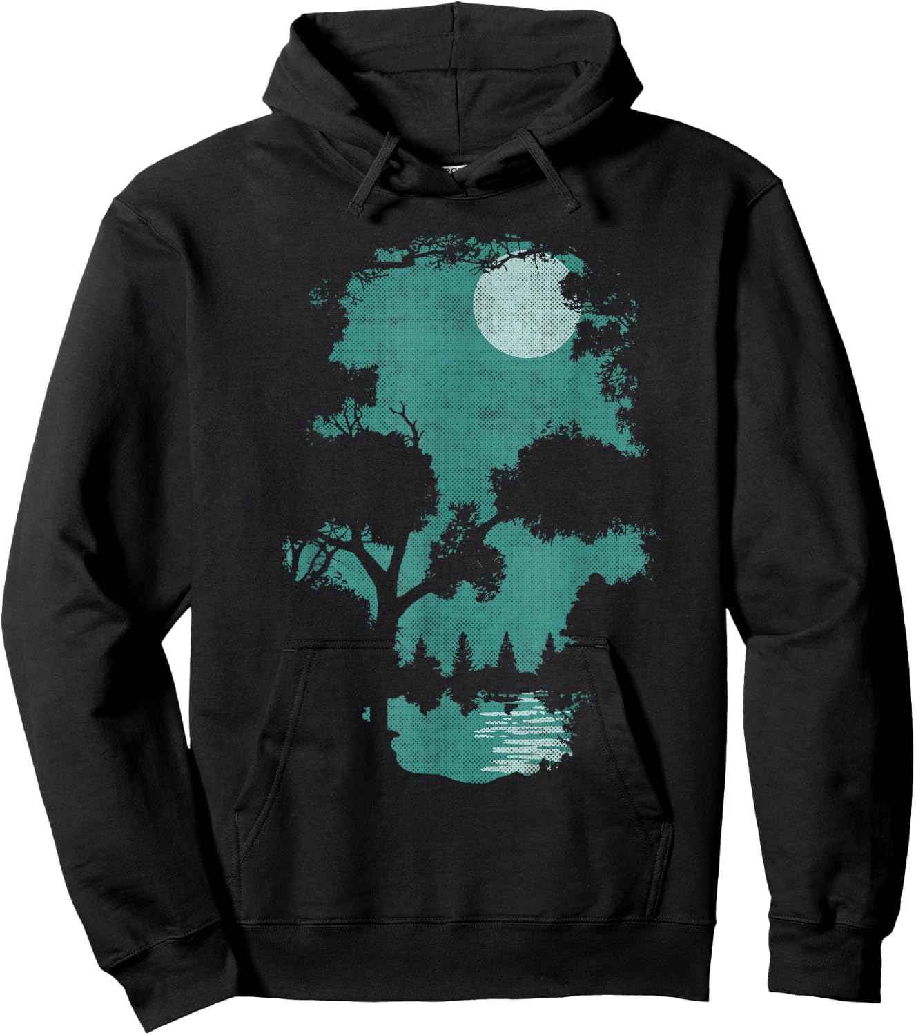 Halloween Wilderness Skull Hoodie - Hoodie | Black
