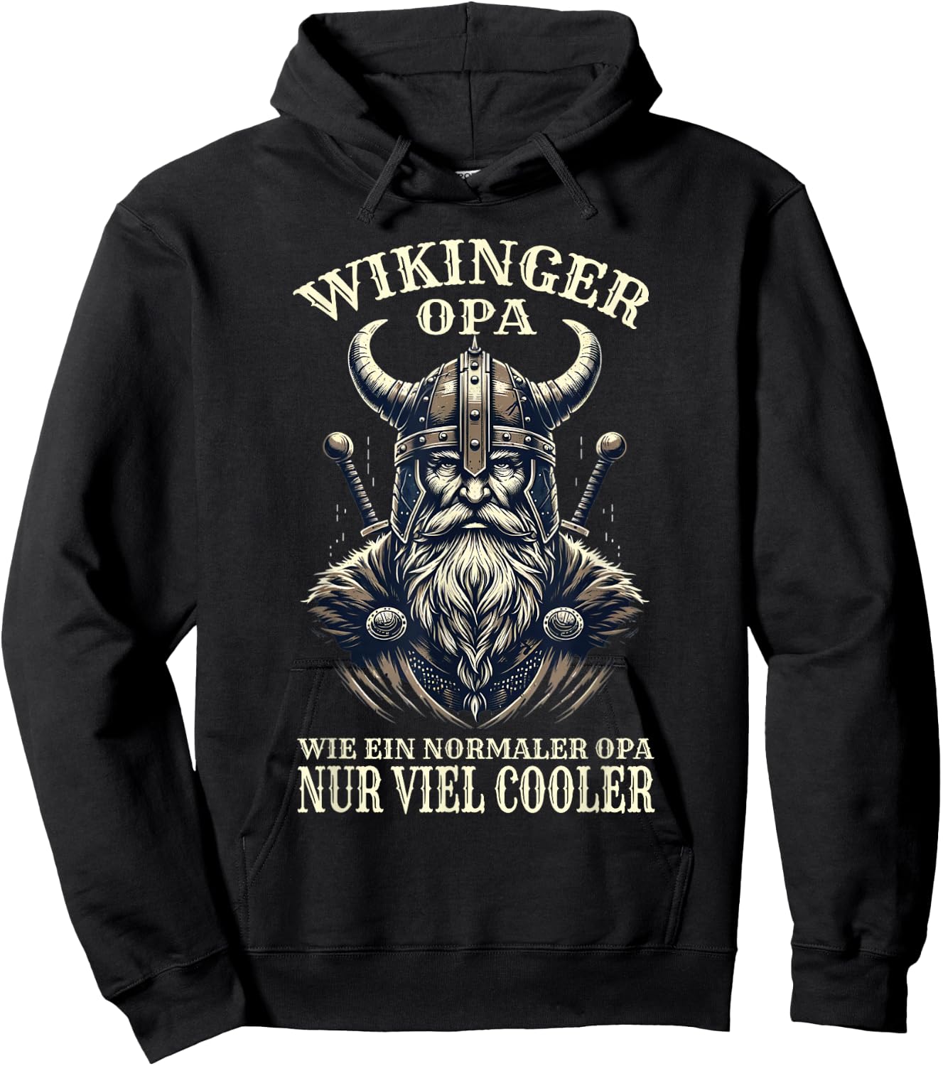 Wikinger Opa Nordische Mythologie Normannen Hoodie - Hoodie | Black