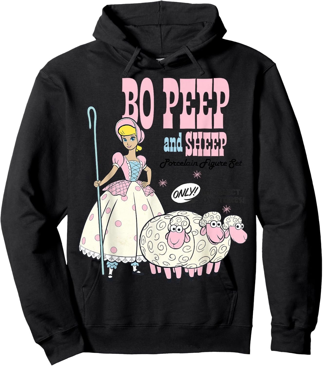 Disney Pixar Toy Story 4 Bo Peep and Sheep Advertisement Hoodie - Hoodie | Black