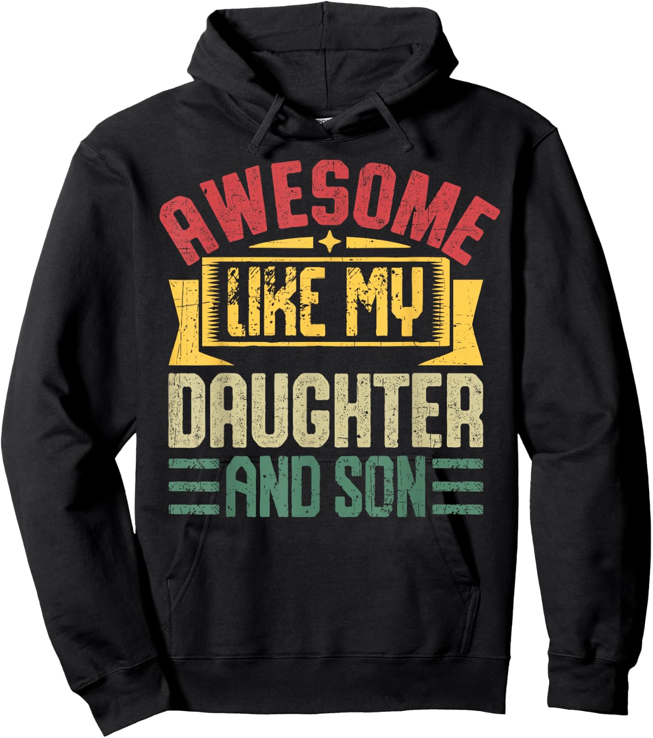 Awesome Daughter Son Parent Retro Awesome Like My Daughter Hoodie - Hoodie | Black