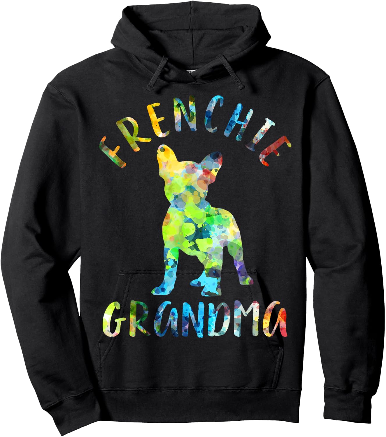 Frenchie Grandma Funny French Bulldog Owner Hoodie - Hoodie | Black