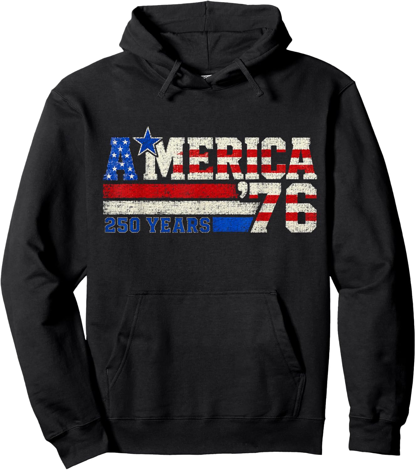 America Retro 250 Years 250th Anniversary USA 1776 2026 Hoodie - Hoodie | Black