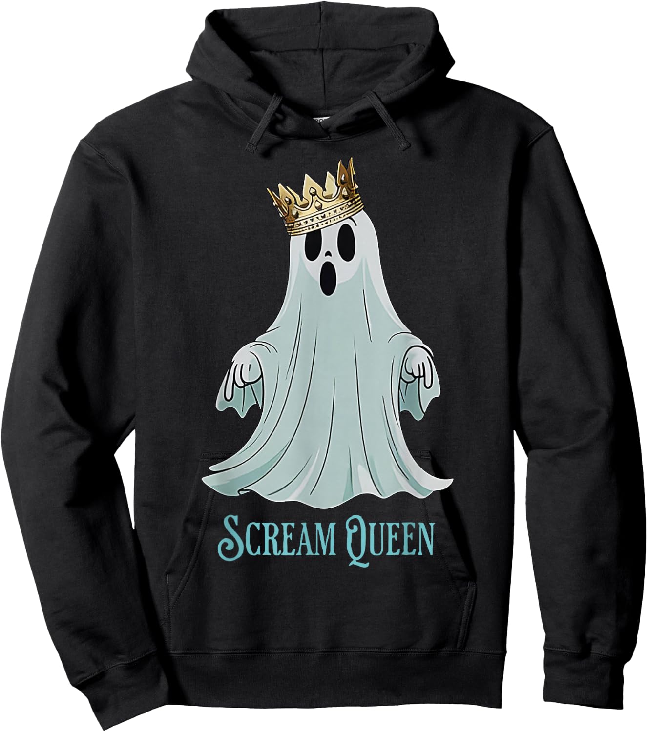 Scream Queen Ghost Halloween Hoodie - Hoodie | Black