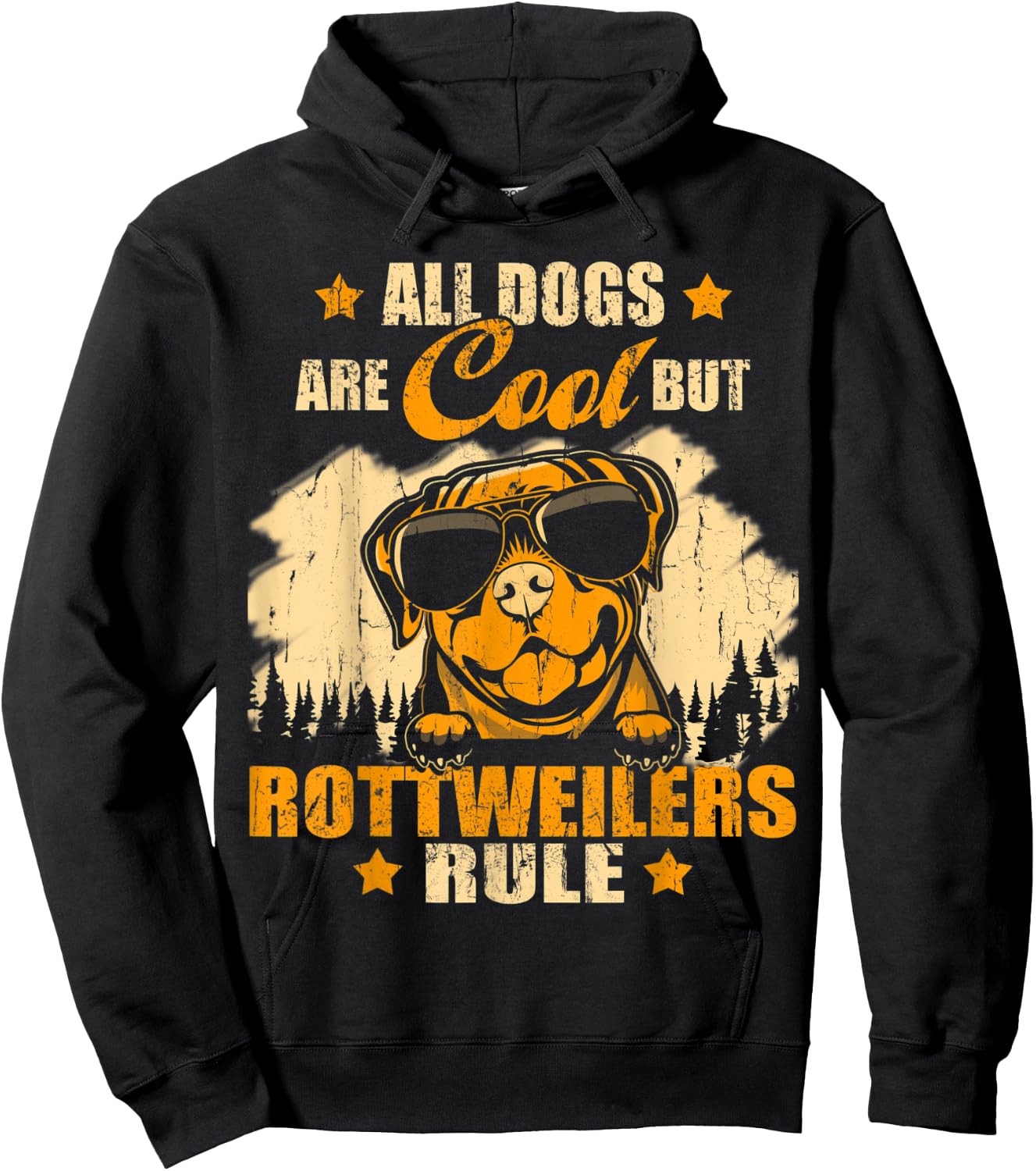 All Dogs Are Cool But Rottweilers Rule Funny Christmas Hoodie - Hoodie | Black