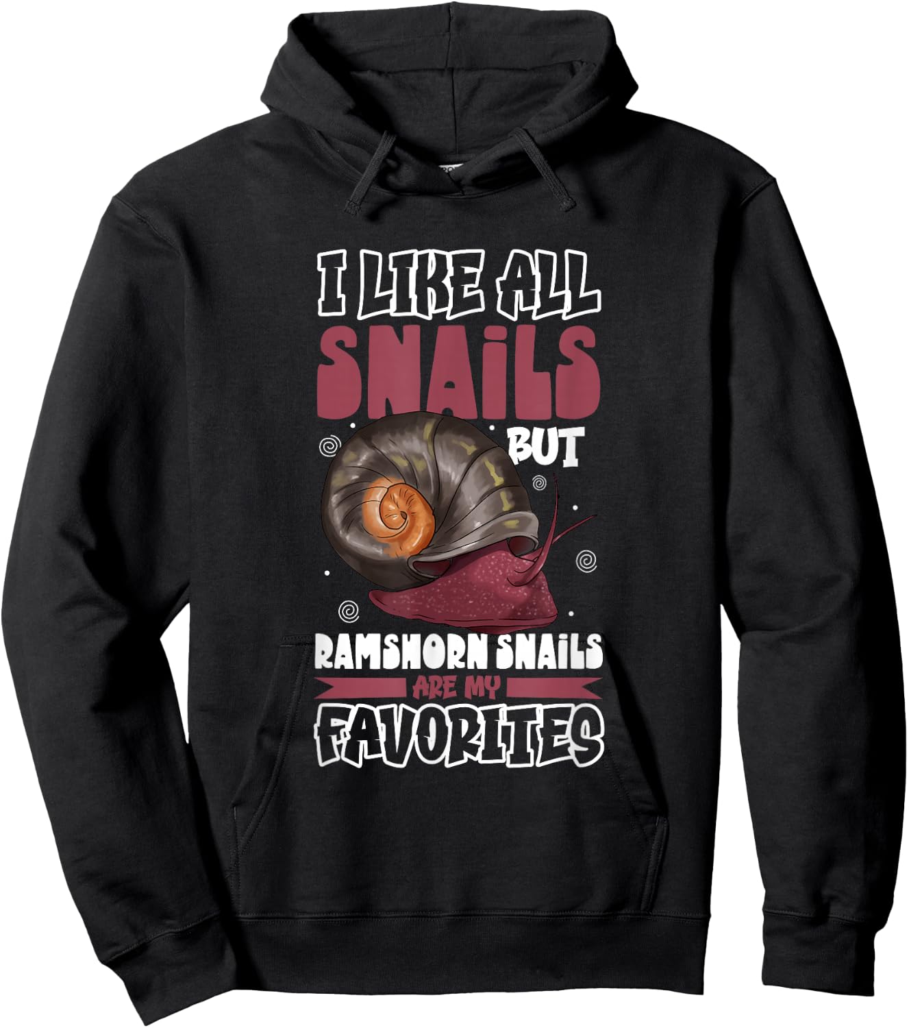 Favorite snail - Ramshorn Snail Hoodie - Hoodie | Black