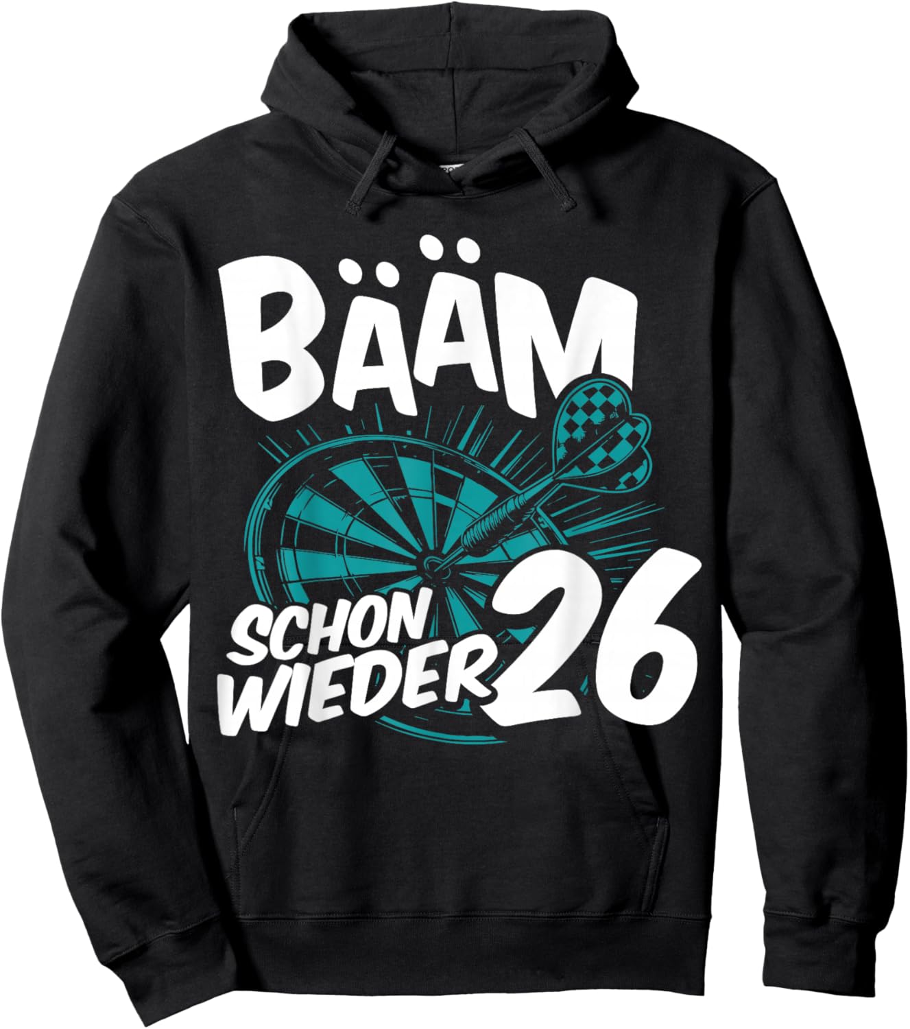 Dartsport schon wieder 26 Dartboard Pub Dart Player , black Hoodie - Hoodie | Black