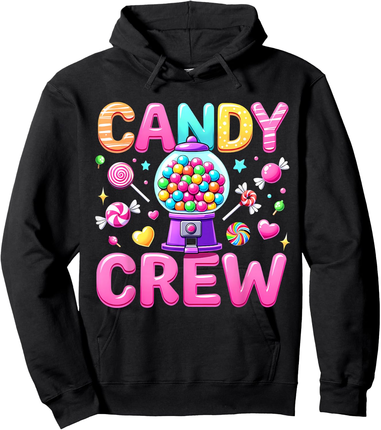 Candy Crew Decorations Sweetie Candy Squad , black Hoodie - Hoodie | Black