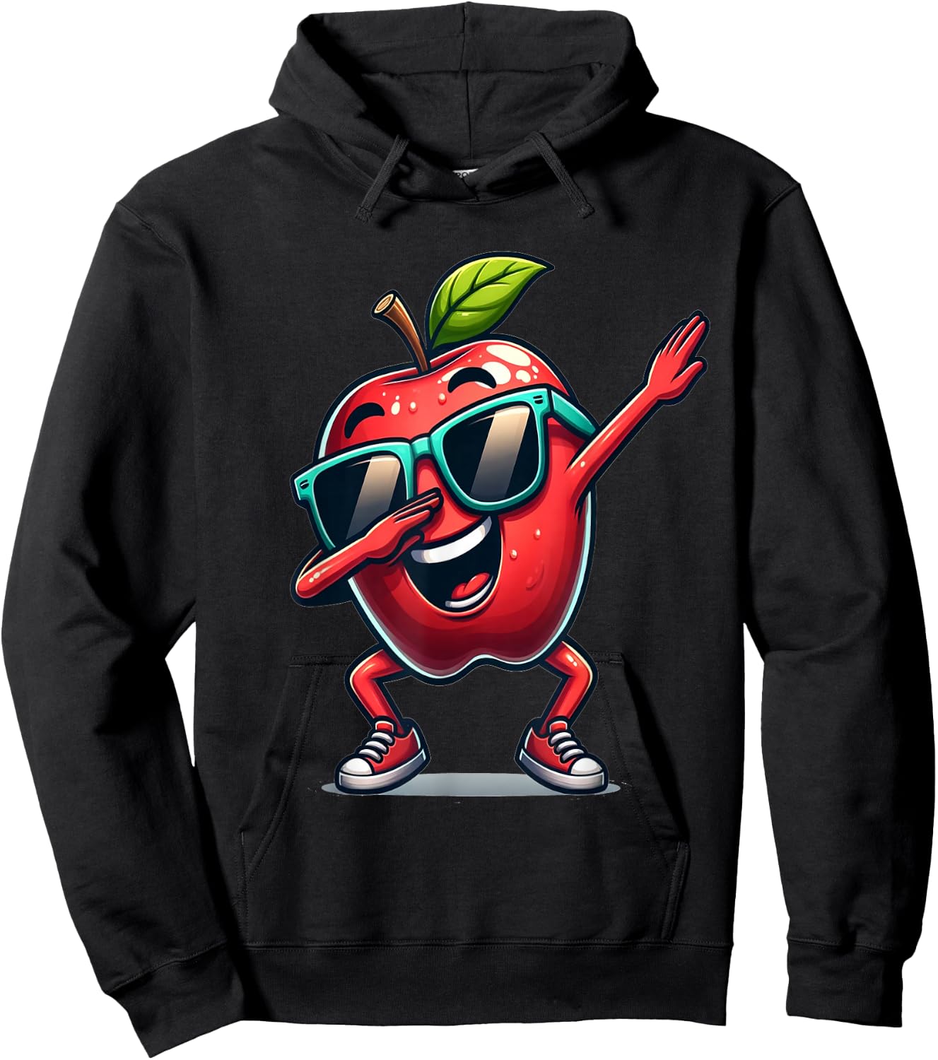 Dab Apple Dancing Dabbing Apple Fruit Hoodie - Hoodie | Black