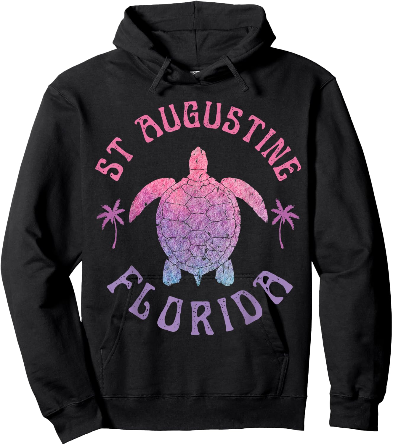 St Augustine Beach Florida Sea Turtle Summer Vacation Cute Hoodie - Hoodie | Black