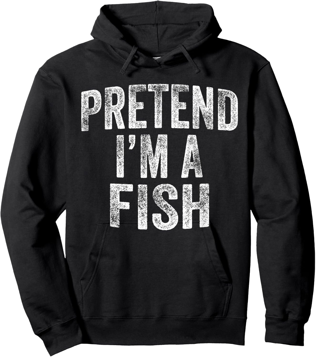 Pretend I'm A Fish Costume Family Lazy Halloween Party Fish Hoodie - Hoodie | Black
