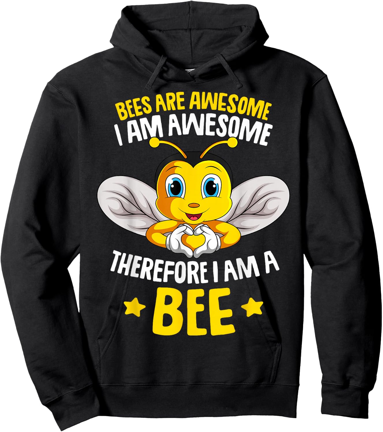 Bees Are Awesome Bumble Bee Kids Boys Girls Hoodie - Hoodie | Black