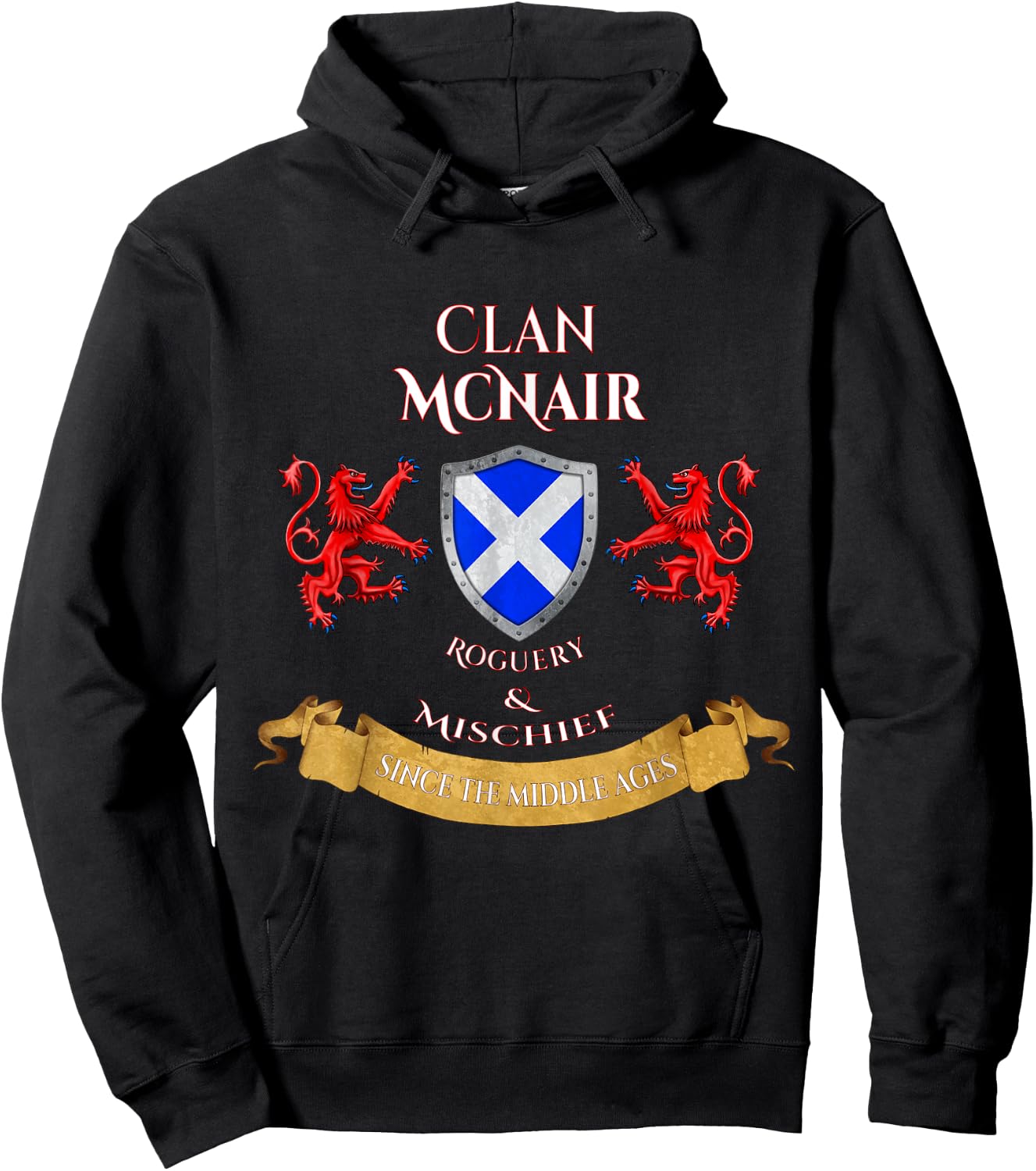 McNair Scottish Family Clan Middle Ages Mischief Hoodie - Hoodie | Black