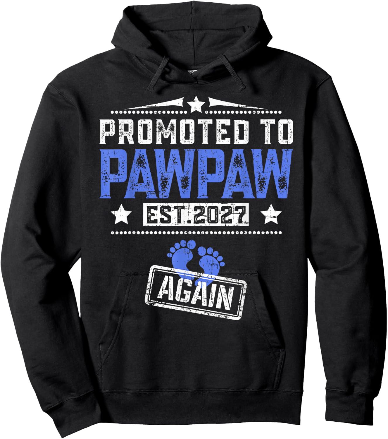 Promoted to Pawpaw Again 2027 Father's Day Hoodie - Hoodie | Black