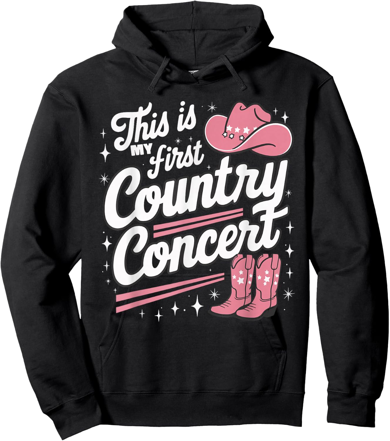 This Is My First Country Concert Hoodie - Hoodie | Black