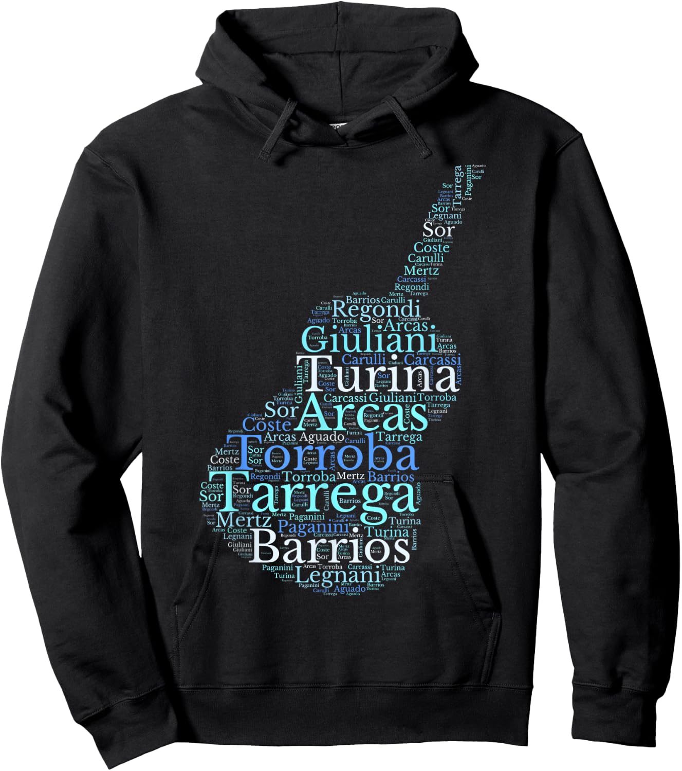 Classical Guitar - Spanish Guitar , Black, S Hoodie - Hoodie | Black