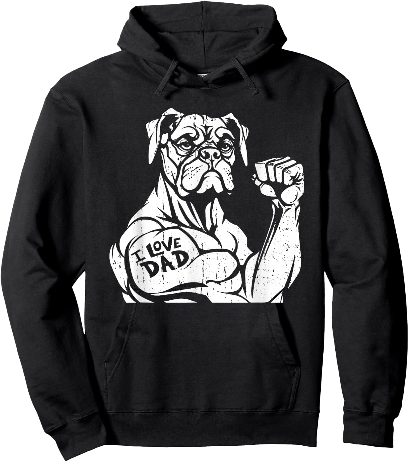 Boxer Dog Breed - Four-legged German Boxer Hoodie - Hoodie | Black