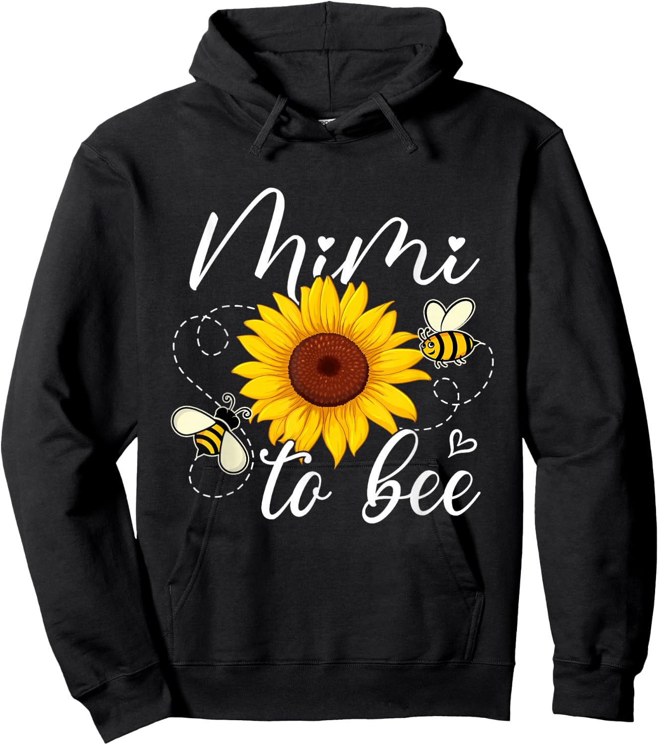 Mimi to Bee Cute Pregnancy Announcement Hoodie - Hoodie | Black