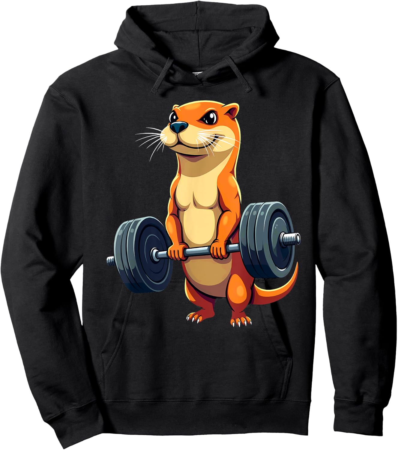 Workout Gym Otter Deadlift Weightlifting Hoodie - Hoodie | Black