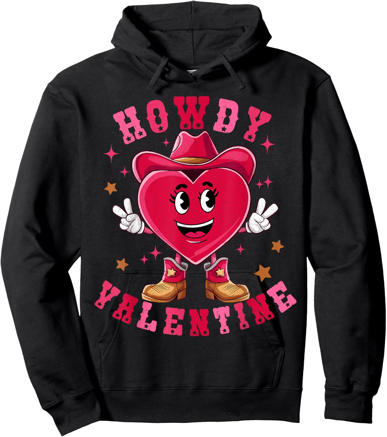 Howdy Valentine Rodeo Western Country Southern Men Women Kid Hoodie - Hoodie | Black