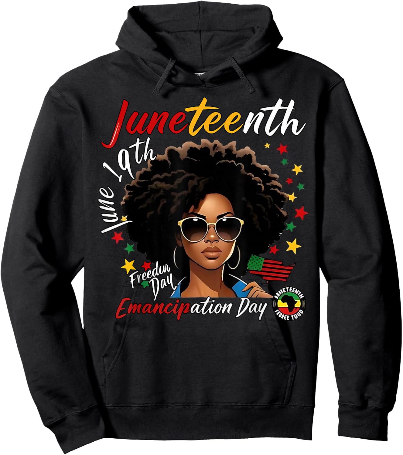 Juneteenth Emancipation Day Black June 19th 1865 Men Women Hoodie - Hoodie | Black