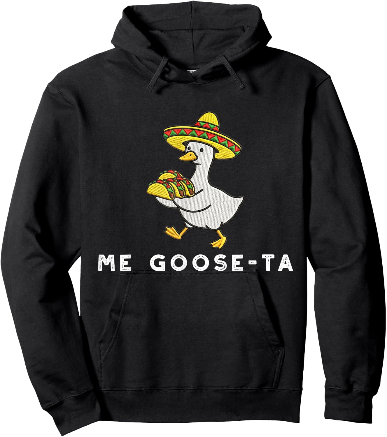 Me Goose Ta Mexican Funny Spanish Goose Puns Hoodie - Hoodie | Black