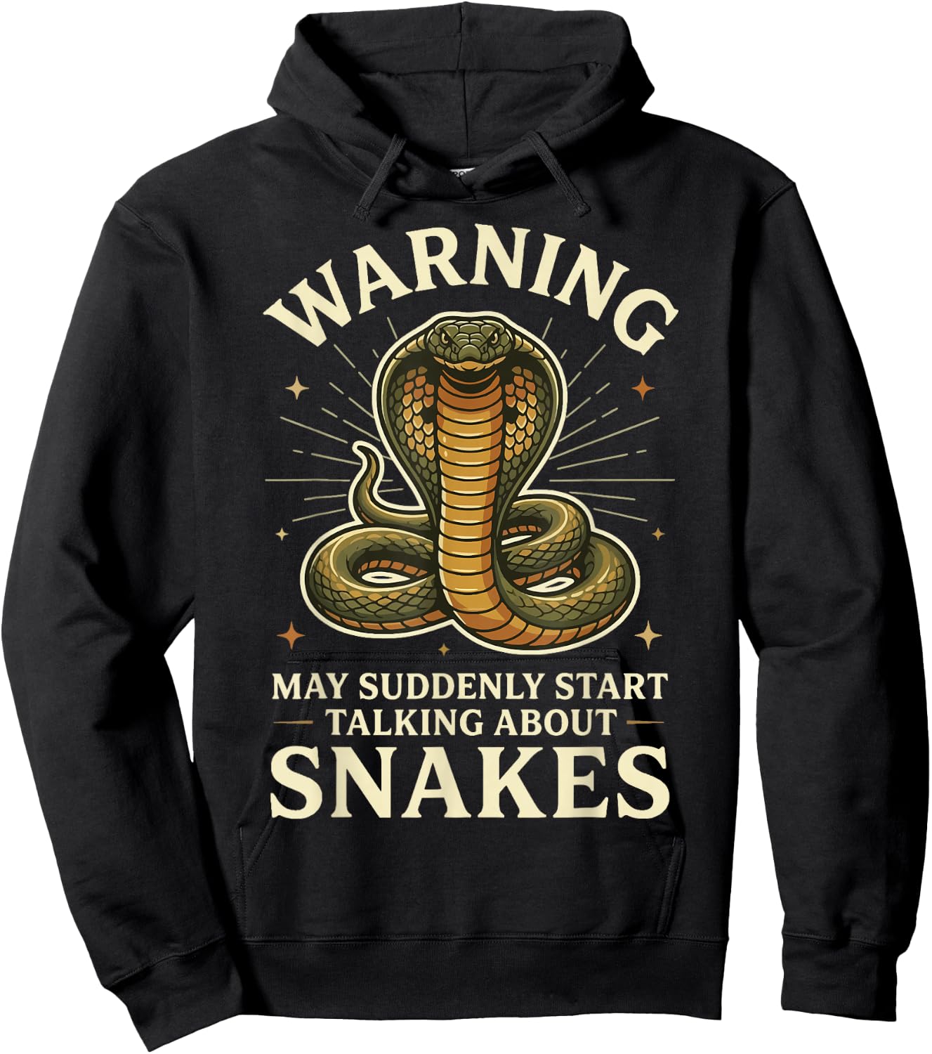 Warning May Suddenly Start Talking About Snakes Hoodie - Hoodie | Black