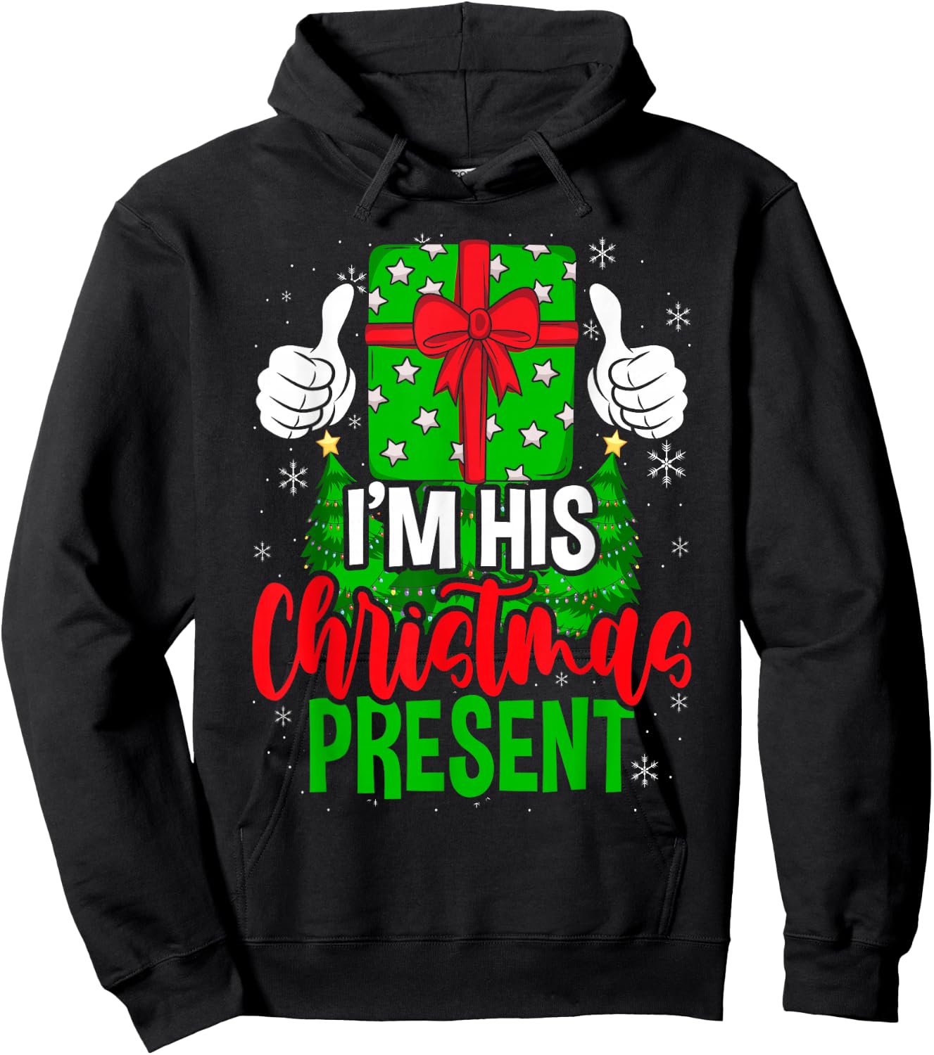 Funny Matching Couples Christmas His And Hers Hoodie - Hoodie | Black